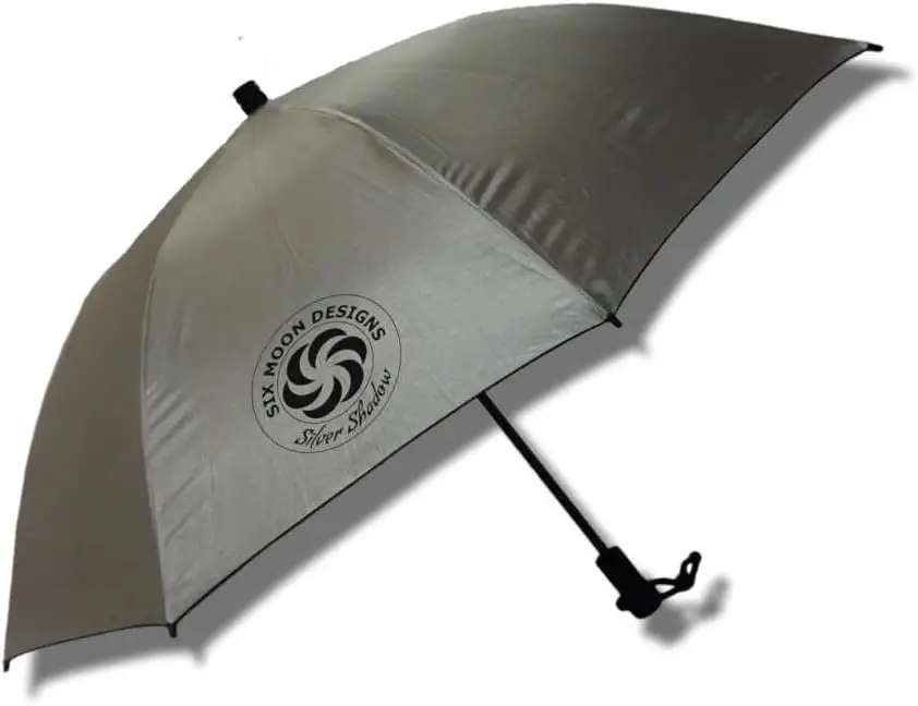 Six Moon Designs Silver Shadow Hiking Umbrella UPF 50 Ultralight Fiberglass