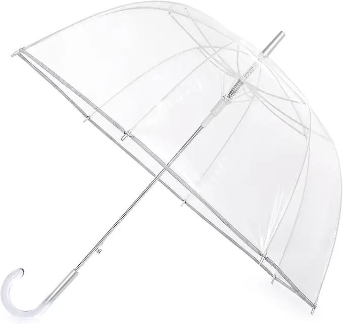 G4Free 52 inch Clear Bubble Umbrella large canopy transparent dome J hook handle European style