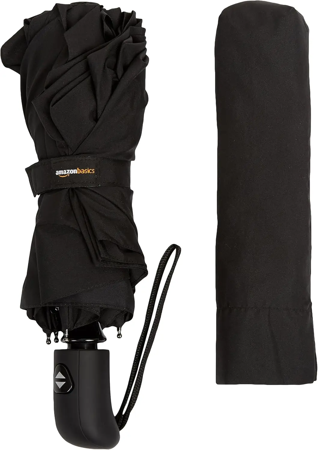 Amazon Basics Travel umbrella — light wind only