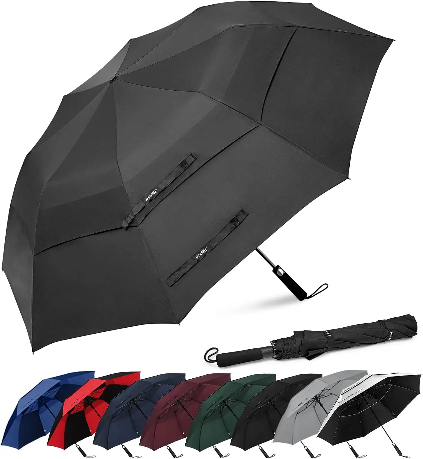 G4Free 62 inch golf umbrella — best value fiberglass double canopy