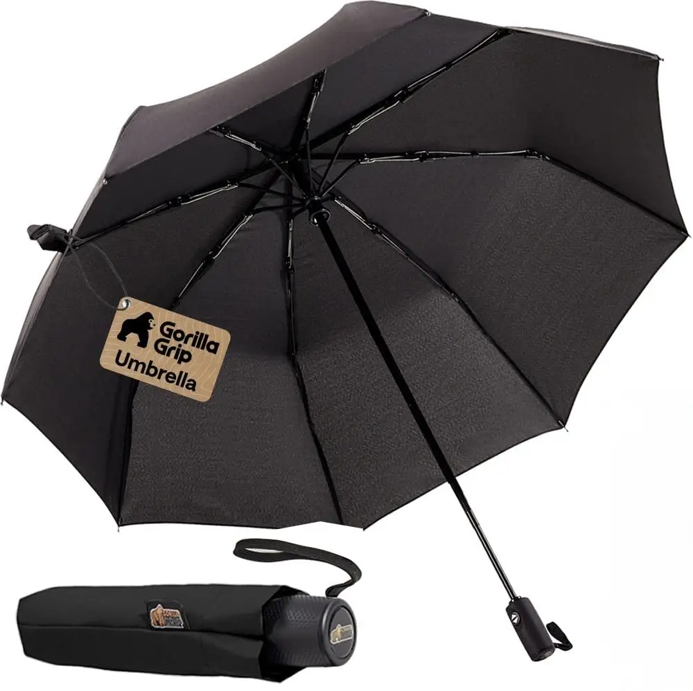 GORILLA GRIP Compact Travel Size Umbrella
